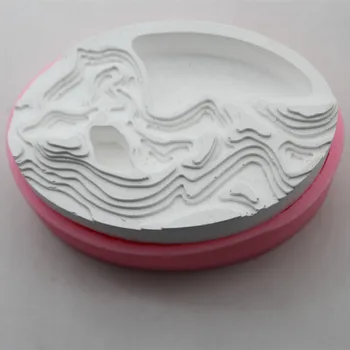 Ovalo formos, Trapecijos Kūrybinis Dizainas Rockery Betono Vazonas Silikono Formos 