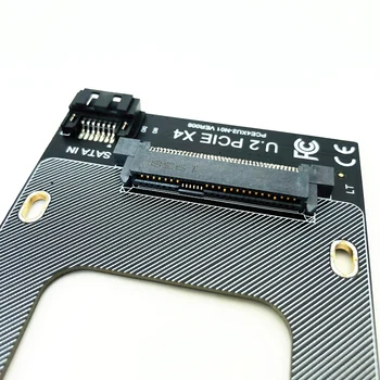 PCI-E Riser 3.0 4X U. 2 SFF-8639 Adapter PCIe U. 2 SSD su PCI Express Kortelės Palaikymas U. 2 SSD 2.5