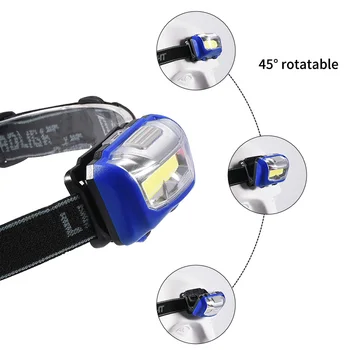 PELĖDA mini cob žibintai portable led žibintų plastikinės lauko apšvietimą 3*AAA baterijos vandeniui paieškos šviesos super šviesus