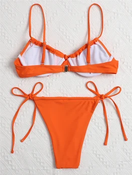 PLAVKY 2021 Seksualus Kietas String Brazilijos Push Up Bikinis Nustatyti Thong Plaukti Maudymosi Kostiumas Moterims maudymosi kostiumėlį Moteris, maudymosi Kostiumėliai, 2 Gabalas