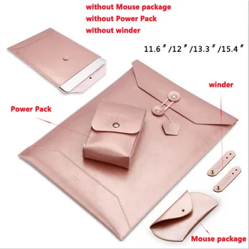 Paketas, odinis maišelis Notebook sleeve 11.6 12 13.3 15.4 colių atsparus vandeniui Nešiojamas maišelis maišelis dangtelis, skirtas macbook air 13 15 atvejų SY002