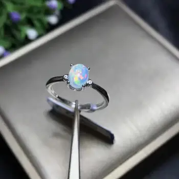 Parduotuvė naujus produktus, rekomenduojama savininkas Fizinis opal moteris žiedai keisti ugnies spalvos paslaptingas 925 sidabro spalvos reguliuojamo dydžio