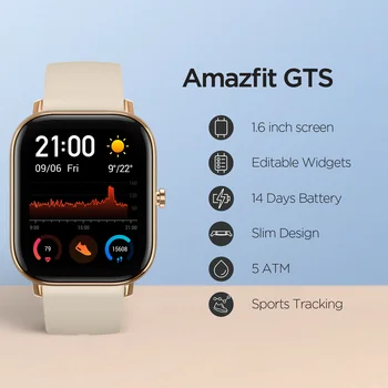 Pasaulinė Versija Amazfit GTS Smart Žiūrėti Vandeniui 5ATM Plaukimo Smartwatch NAUJAS 14 Dienų Baterija Redaguoti Raštai, skirta 