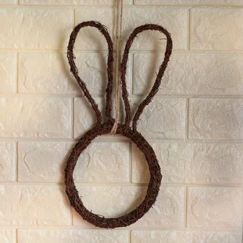 Pavasario Velykų Dekoracija Namuose Rotango Bunny Easter Dekoro Vestuves Pakabukas Amatų Triušio Ausis Decors 