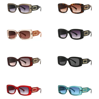 Peekaboo stačiakampio formos akiniai nuo saulės moterims black blue square saulės akiniai tinka moterims, rudos uv400 mada aksesuarai vasaros