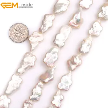 Perlas-viduje Natūralus Baltas Rožinis Drugelis Gyvūnų Formos Branduolinės Edison Perlai, Karoliukai, Papuošalai Priėmimo 15