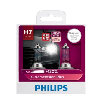 Philips H7 X-treme Vision Plus 12V 55W Auto Halogeninės Automobilio Lempos EEK Patvirtinti 130% Ryškesnis 12972XVP S2, Pora
