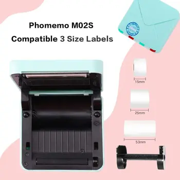 Phomemo M02S Nešiojamas Nuotraukų Spausdintuvas Mini Terminis Lipdukas Kišenėje Spausdintuvo Belaidžio ryšio 