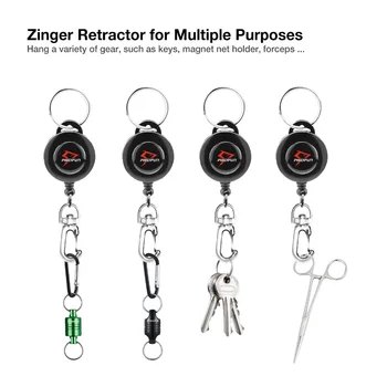 Piscifun 3PCs Musė Susiejimas Zinger Susitraukimo Įrankių Laikiklis Klipą Pririšti Ištraukiama Ženklelis Ritės Laikiklį Vest Pack Key Chain
