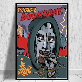 Plakatas Spaudinių Madvillain MF Doom Madlib Hip-Hop Rap Muzikos Albumas Star Meno Drobė, Tapyba Sienos Nuotraukas Namų Dekoro quadro cuadros