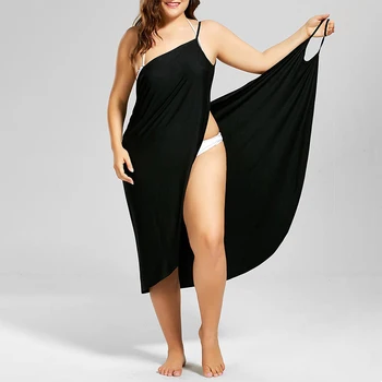 Plius Dydis Moterų Bikini Padengti Iki Sarongas Paplūdimio Pareo Wrap Strappy Suknelė Atostogų UK