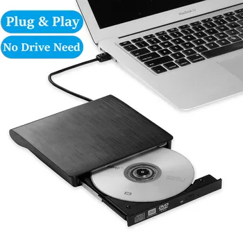 Plonas Nešiojamas Išorinis USB 3.0 CD/DVD +/-RW Drive DVD/CD ROM Rewriter Degiklis Didelės Spartos Duomenų Perdavimo Nešiojamojo KOMPIUTERIO