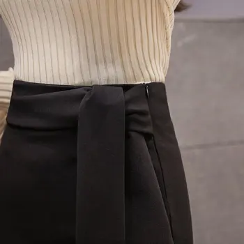 Plus Size Storio Aukšto Liemens Sijonai Moterims 2020 Atsitiktinis Rudens Žiemos Ilgos Linijos, Bodycon Sijonas Korėjos Office Ponios Sexy Sijonai