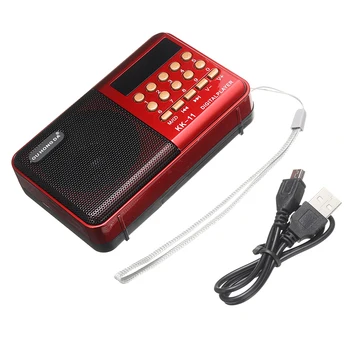 Pohiks Mini Nešiojamas LCD Skaitmeninis FM Radijas USB jungtį SD TF Kortelės MP3 Grotuvas Garsiakalbis Mini Nešiojamas Kišeninis Skaitmeninis FM Radijo