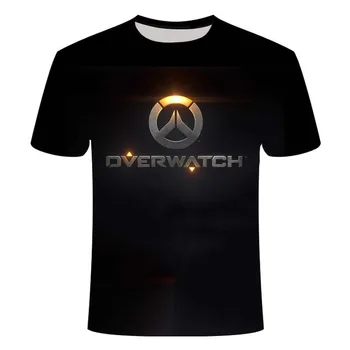 Populiarus žaidimas Overwatch 2020 3D atspausdintas trumpas rankovės viršuje vyrų vasaros cool marškinėliai trumpomis rankovėmis mados streetwear T-shirt