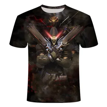 Populiarus žaidimas Overwatch 2020 3D atspausdintas trumpas rankovės viršuje vyrų vasaros cool marškinėliai trumpomis rankovėmis mados streetwear T-shirt