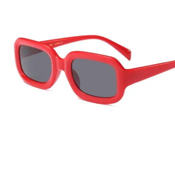 Prabanga 2018 nauji akiniai nuo saulės moterims Prekės ženklo dizaineris Aikštė akiniai nuo saulės, akinių ponios vintage red didelis rėmas mados UV400 akiniai