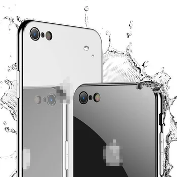 Prabanga Electroplated Grūdintas Stiklas Telefono dėklas Skirtas Apple iPhone 11 11Pro Max XS Max XR X 6s 7 8 6 Plus Danga Blizgus, Plonas Viršelis