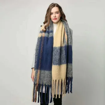 Prabangos prekės žiemą šiltą kašmyro skara skara moterų vilnos pashmina skara ponios skaros ir apsiaustas foulard femme geriausias Xma