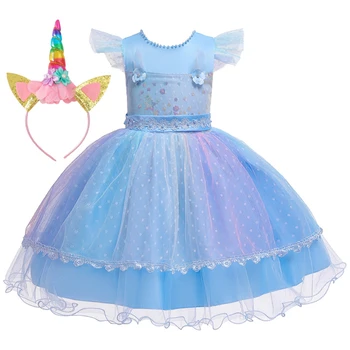 Princesė Vaikams, Kūdikių Dress Šalis Suknelė Mergina Tutu Vaikams, Rūbai Vaikams, Dizaino Suknelės Birthday Party Dress Vestido Dėvėti