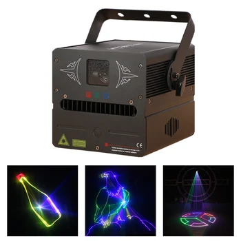 Pro 1W RGB Full DMX Lazerio SD Kortelę, Programa, 3D Animacija, Projektorius šviečia DJ Disco Šalies Artimosios Šviesos Nuskaitymo Scenos Apšvietimas