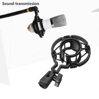 Profesionalus Mikrofonas Shock Mount Adjustable Fiksavimo Rankenėlę Sumažinti Triukšmo Transliacijos Įrašą Studijoje Įrašymo Mic Turėtojas Šoko Įrodymas