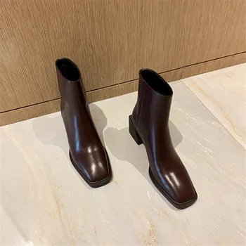 Prova Perfetto Retro Batai Moterims, Rudenį Ir Žiemą, neslidžia Išlaikyti Šiltas Aikštėje Kojų Zapatos Mujer Aukšto Kulno Pliušinis Sexy Trumpi Batai