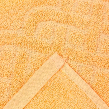 Pynė terry žakardo vonios rankšluostį, dydis 70x130 cm, 350 g / m2, oranžinė spalva Namų ir virtuvės produktai
