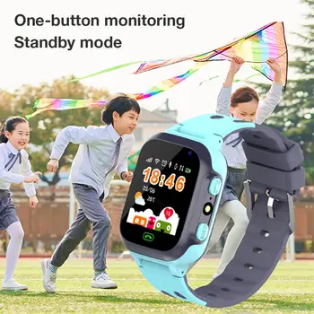 Q16 Gyvenimo Vandeniui Telefoną Žiūrėti Kortelės Smart Watch Vaikų Žiūrėti Su Kvėpavimo Šviesos GPS Padėties nustatymo Apie 1.44 Cm