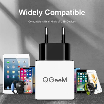 QGEEM QC 3.0 USB Įkroviklis Pluošto Piešimo Greitai Įkrauti 3.0 Greitas Įkroviklis Nešiojamų Telefonų Įkrovimo Adapteris, skirtas 