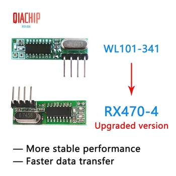 QIACHIP RF 433Mhz Superheterodyne Imtuvas Belaidžio Relė DC 1CH ASK/OOK Modulis MCU/ARM Arduino UNO 433.92 Mhz Nuotolinio Valdymo pultas