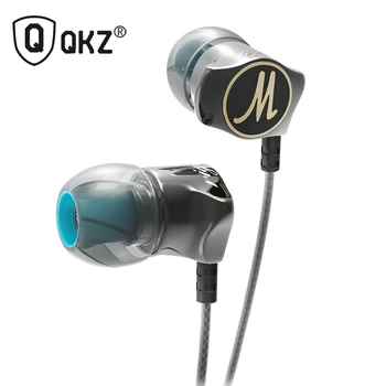 QKZ DM7 Ausinės Metalo Stereo Triukšmo Izoliavimo In-ear Ausinės Muzikos laisvų Rankų įranga Auriculares fone de ouvido DJ audifonos DJ MP3