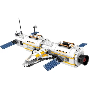 QUNLONG Miesto Kosminės Stoties Shuttle Raketų kosminis laivas Animacinių filmų Duomenys Blokai įrangos pardavimas, biuro įrangos Paleidimo Bokšto Švietimo Žaislai Vaikams