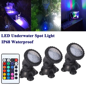 RGB LED Akvariumo Šviesos LED Prožektoriai, Sodas, Tvenkinys šviesos diodų (LED) Vietoje šviesos LED povandeninis žibintas Baseinas, povandeninis žibintas