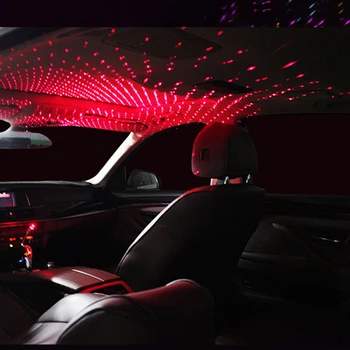 RGB Mini LED Automobilio Stogo Star Naktį Aplinkos Šviesos Projektorius, Šviesos, Žvaigždės Lempos Apdaila Vidaus Aplinkos Atmosferą Šviesos
