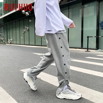 RUIHUO Kietas Mens Kelnės Streetwear Haremo Kelnės, vyriški Drabužiai Poilsiu Vyrų Kelnės Harajuku Jogger Kelnės M-3XL 2021 m. Pavasarį Naujas