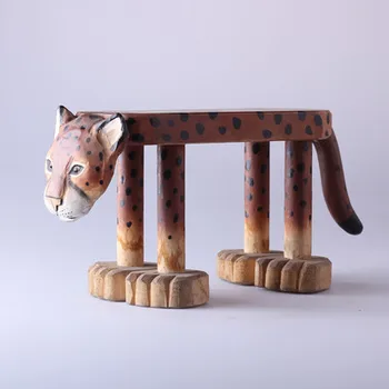 Ranka Raižyti Kietos Medienos Išmatose Kūdikių Papuošalai Gyvūnų Žirafa, Liūtas, Leopardas Lokys Hippo Formos Medienos, Kėdės Vaikams 1-2 Metų