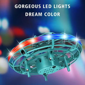 Rankiniai Indukcijos Levitation Plaukioja Tranų Patalpų Lauko Sraigtasparnio Žaislas LED Šviesos Quadcopter Kalėdos Naujųjų Metų Dovana Vaikams