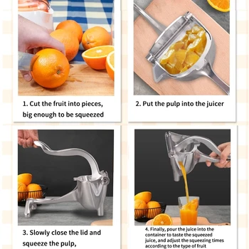 Rankinis Sulčių Squeezer Aliuminio Lydinio Vertus Spaudimo Sulčiaspaudė Granatų, Apelsinų, Citrinų, Cukranendrių Sulčių Virtuvės Vaisių Įrankis Dalykėlių