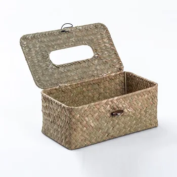 Rankų darbo bambuko audinio dėžutė stačiakampio formos popieriaus laikiklį audinių langelį elegantiškas namų puošybai darbalaukio audinių dėžutė servetėlių saugojimo dėžutė