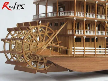 RealTS Masto medienos valtis 1/100 klasikinis medinis garų laivo 