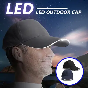 Reguliuojamas Dviračių 5 LED Žibintai Bžūp Baterija kepurė Su LED Žibintas Žibintuvėlis Žvejybos Bėgiojimas Beisbolo kepuraitę