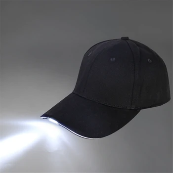Reguliuojamas Laipiojimo 5 LED Lempos Cokolis Baterija kepurė su LED Light Žibintuvėlis Žvejybos Bėgiojimas Beisbolo kepuraitę Pėsčiųjų Kepurės