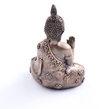 Retro Budos statula skulptūros, dervos duomenys, rankomis dekoruoti Budos statula, namų dekoravimo reikmenys, šiuolaikinių amatų