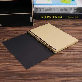 Retro Notebook Dienoraštis Piešimo, Tapybos Grafiti Juodo Popieriaus Nupiešti Knygos Memo Pad Sketchbook 