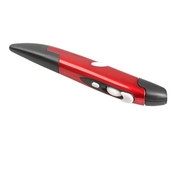 Rezoliucija Reguliuojamas Pen Pelės Red Optinio 2,4 GHz Belaidžio ryšio EL-P01 Pen Pele su USB Imtuvas Trinkelėmis PC Nauja Kalėdų Dovana