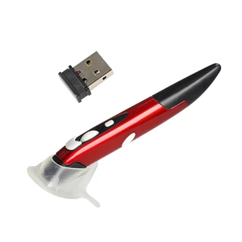 Rezoliucija Reguliuojamas Pen Pelės Red Optinio 2,4 GHz Belaidžio ryšio EL-P01 Pen Pele su USB Imtuvas Trinkelėmis PC Nauja Kalėdų Dovana