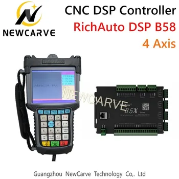 RichAuto DSP B58 USB CNC Kontrolierius B58s B58e 4 Krypties Kontrolės Sistema Vadovą CNC Step Servo Mašina NEWCARVE