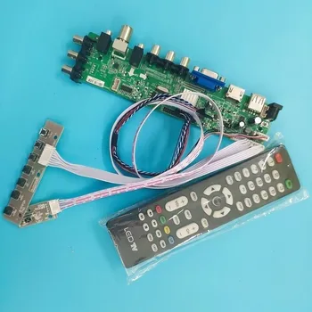 Rinkinys LP173WD1 TL DVB-T, DVB-T2 40pin valdiklio plokštės skaitmeninės TV LVDS USB, HDMI VGA, AV LED 17.3