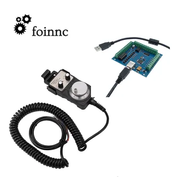 Rinkinys (MACH3 žalia 4 ašies 100KHz USB sąsaja valdybos CNC judesio kontrolės kortelė + pakabukas rankenėlę MPG) graviravimas mašinos dalys